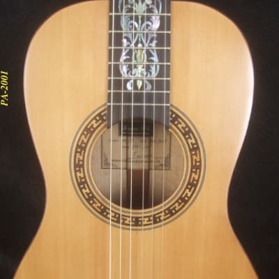 Bruce Wei Solid Spruce & Curly Maple Panormo Guitar, Mop Abalone Inlay PA-2001 image 13