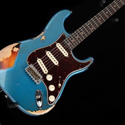 Fender Custom Shop LTD 1961 Heavy Relic Stratocaster Lake Placid Blue Over  3 Tone Sunburst | Reverb