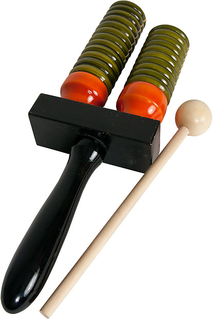 Dobani AGDG Wooden Double Bell Agogo with Mallet image 1