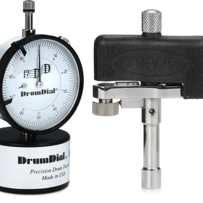DrumDial Drumdial Precision Drum Tuner  Bundle with Evans Torque Key Drum Tuning Key image 1