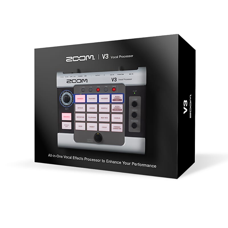 Zoom V3 Multi-Effect Vocal Processor USB Interface for Live Streaming  Podcasting