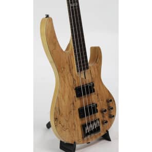 ESP LTD LB204SMFLNS Spalted Maple Natural Satin Fretless Bass image 3