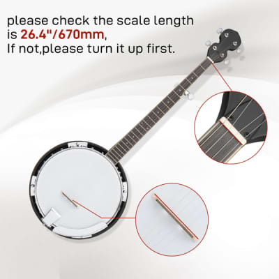 Full Size 5 String Left Handed Banjos Set with Closed Solid Sapele Back & Premium Mahogany Neck image 7