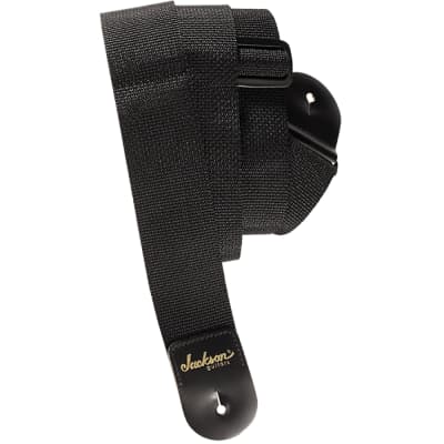 Jackson 2.5 Leather Guitar Strap, Black, X-Long