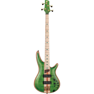 Ibanez 2022 SR4FMDX SR Premium Bass Guitar - Emerald Green Low Gloss for sale