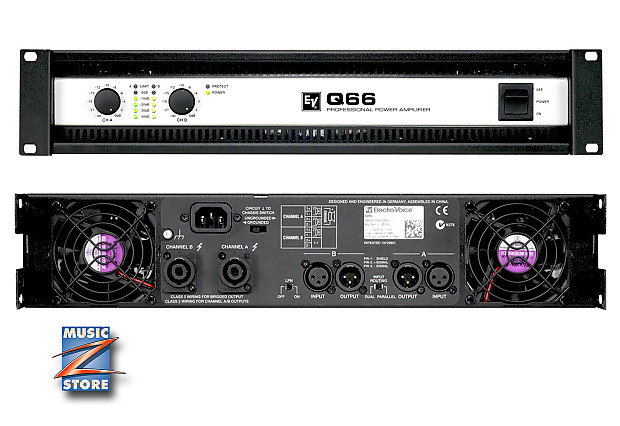 Electro-Voice Q66II 900w Per Channel Class-AB Power Amplifier image 1