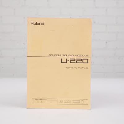 Roland U-220 RS-PCM Sound Module Synthesizer Owner's Manual #53752