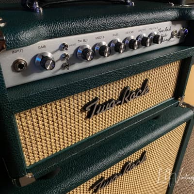 (Pre-Order) Two Rock Studio Signature  Head & 1x12 Matching Closed Back Cab in Green Tolex w/Cane Grill image 3
