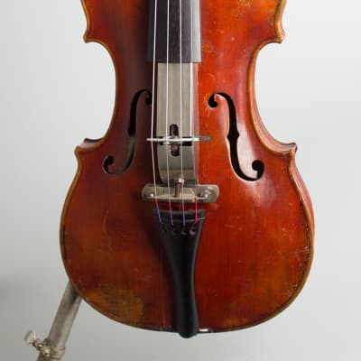 Jar Krumphans Praha  Resophonic Violin,  c. 1900, black hard shell case. image 3