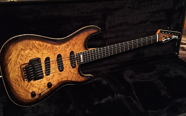 Godin Artisan ST figured Birdseye top Floyd rose Bone nut Seymours TONE HSC
