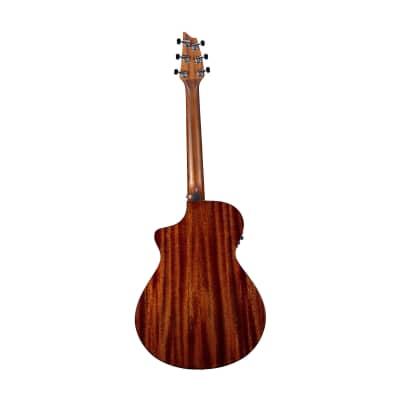 Breedlove Discovery S Concert Edgeburst CE Red Cedar African Mahogany Soft Cutaway 6-String Acoustic Electric Guitar with Slim Neck and Pinless Bridge (Right-Handed, Natural Gloss) image 2
