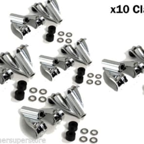 Ludwig Classic Bass Drum Claws Chrome Diecast P2308AP LOT OF 10 image 1