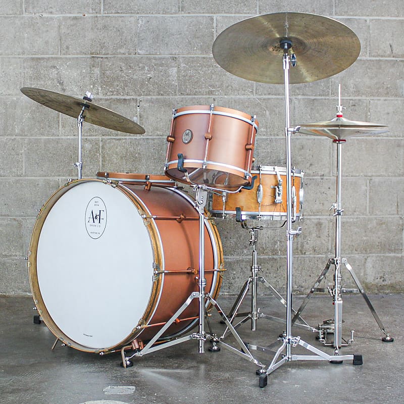 A&F Featherweight Drum Kit 20-13-16in - Burnt Orange Patina