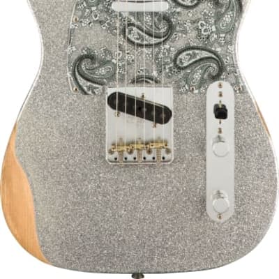 Fender Brad Paisley Road Worn Telecaster Electric Guitar Silver Sparkle image 8