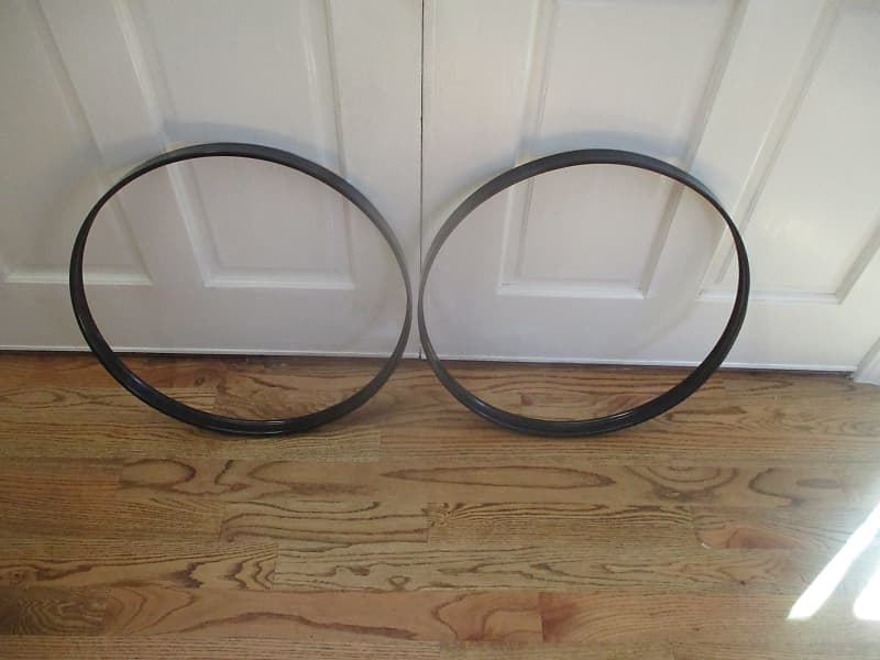 Unknown (2) Matching 22 Inch Bass Drum Hoops, Clean! Reverb