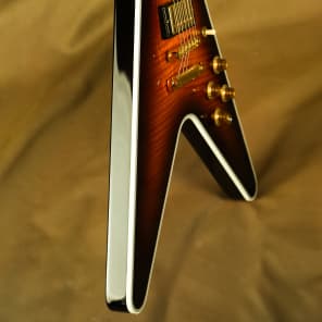 Gibson Flamethrower Flying V Ultima Bourbon Burst Custom Electric Guitar image 9