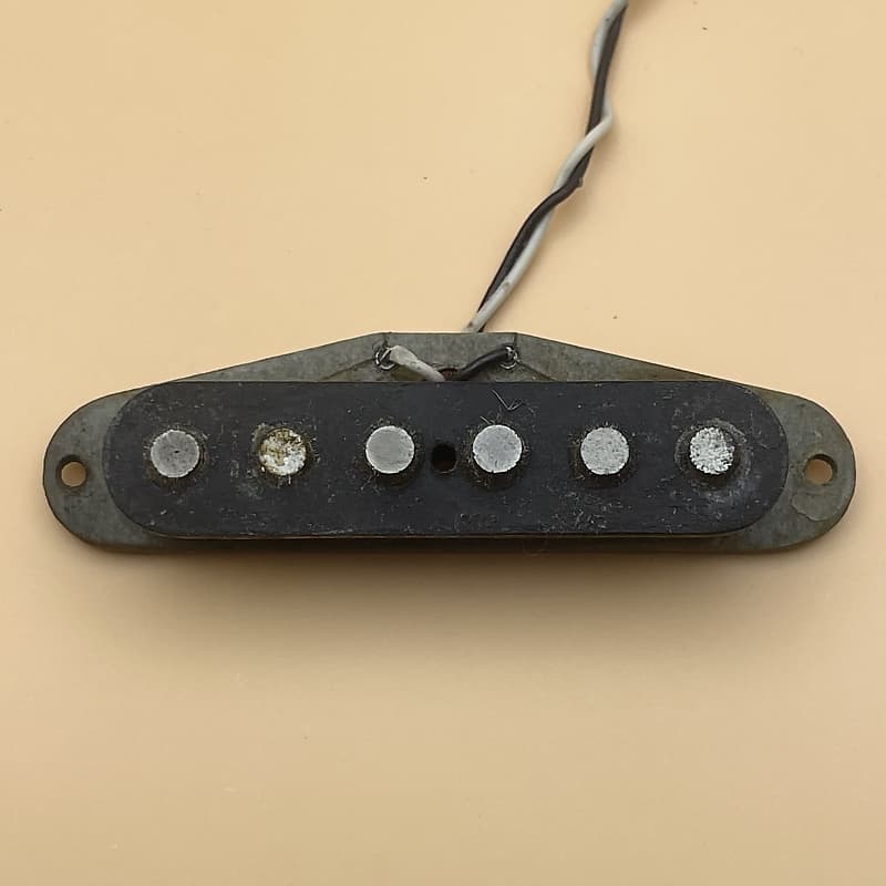 1974 Fender Stratocaster Pickup Gray Bobbin Staggered Pole Piece Vintage  Original ‘74 Strat PU #2