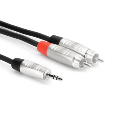 Hosa HMR006Y -6' Pro Series 3.5mm TRS to Dual RCA Audio Y-Cable