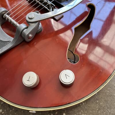 Teisco Vintage Hollowbody Electric Guitar 1960s - Red image 6