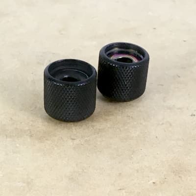 2 Dome Vintage Style Abalone Tops Telecaster Tele Knobs Black Natural Relic CTS image 4