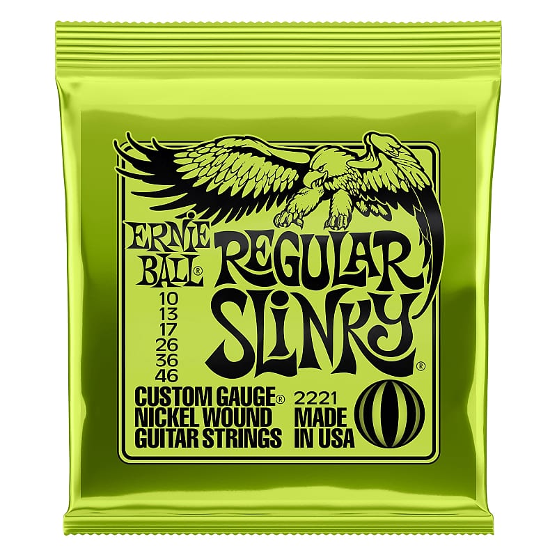 Ernie Ball Regular Slinky Nickel Wound Electric Guitar Strings - 10-46 Gauge