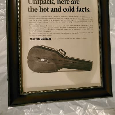 1972 Martin Guitars Promotional Ad Framed New Blue Case Original for sale