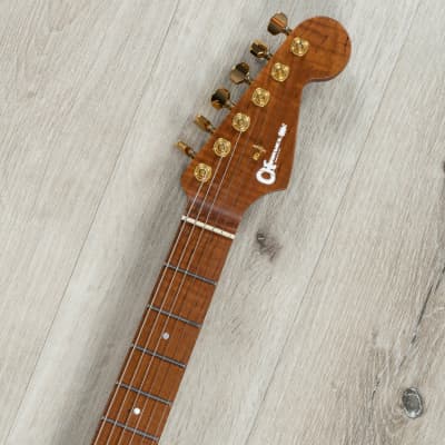 Charvel USA Select DK24 HSS 2PT CM Guitar, Caramelized Maple, Satin Black image 8