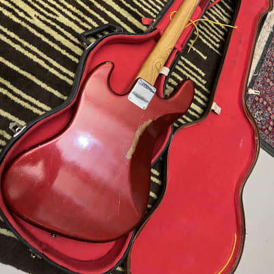 Serviceman Jazz Bass 1960s-1970s - Candy apple red image 8