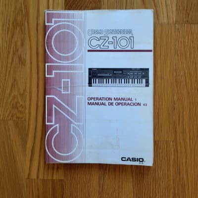 Casio CZ-101 Original Manual cz101 cz 101 book