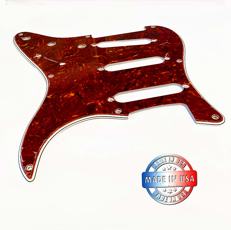Celluloid Nitrate Tortoise Pickguard for 8 Hole Fender Eric Reverb