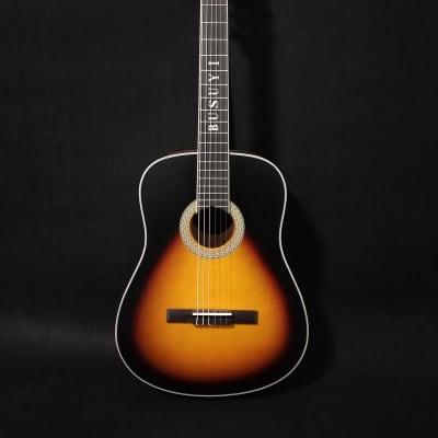 12/6 Strings Acoustic Double Neck, Double Sided Busuyi Double Neck Guitar, Travel Acoustic Guitar image 1