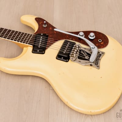 Mosrite Ventures Model Super Custom '65 Pearl White w/ Curtis Novak Pickups & Vibramute, Japan Kurokumo image 8