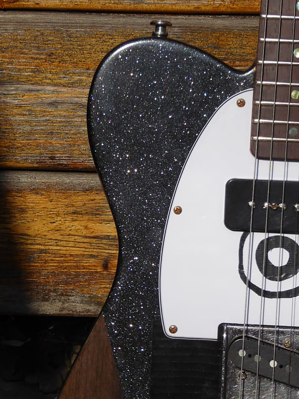 DY Guitars Eddie Vedder tribute black sparkle relic tele DY Guitars Eddie Vedder tribute black sparkle relic tele