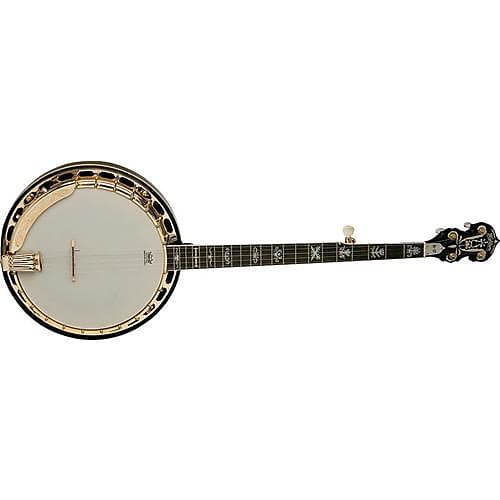 Washburn Americana Series B17K 5 String Banjo with Remo Top, Flame Maple Back and Sides, 22 Frets, Maple (Engraved Heel & Back of Headstock) Neck, Glo image 1