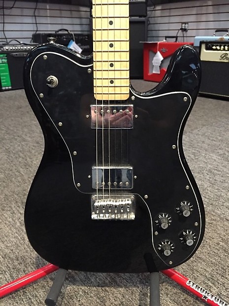Fender Squier Telecaster Custom Dual Humbucker Black Maple Fretboard