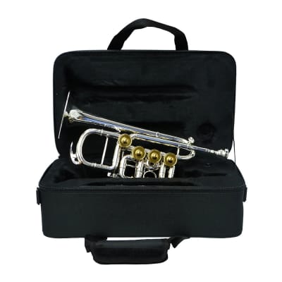 Schiller Elite Rotary Valve Piccolo Trumpet - Silver & Gold image 3
