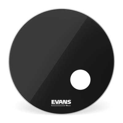 Evans EQ3 Resonant Black Bass Drum Head, 22 Inch image 2
