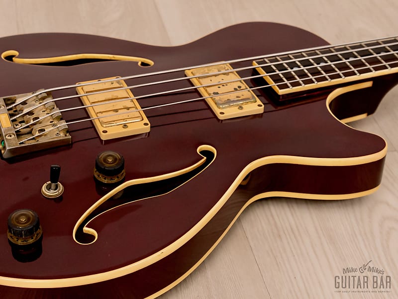 1988 Ibanez AB200 Artstar Vintage Semi-Hollow Bass Wine Red