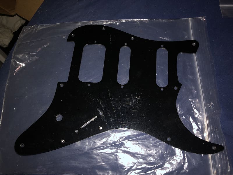 Warmoth Hss Black Stratocaster Pickguard Reverb