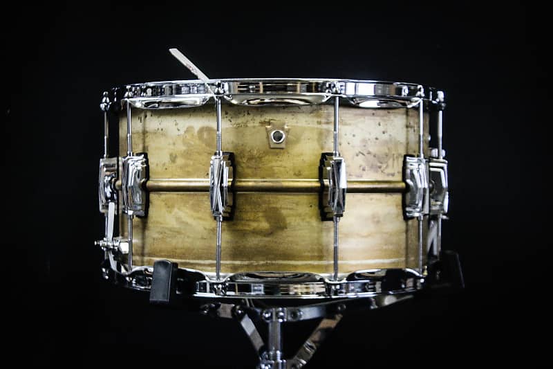 Ludwig LB484R Raw Brass Phonic 8x14" Snare Drum image 2