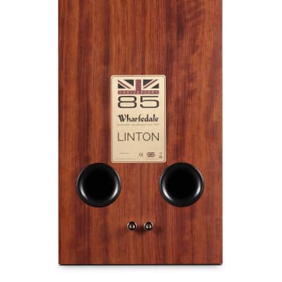 Wharfedale Linton 85th Anniversary Bookshelf Speakers wtih Stands (Red Mahogany, Pair) image 5