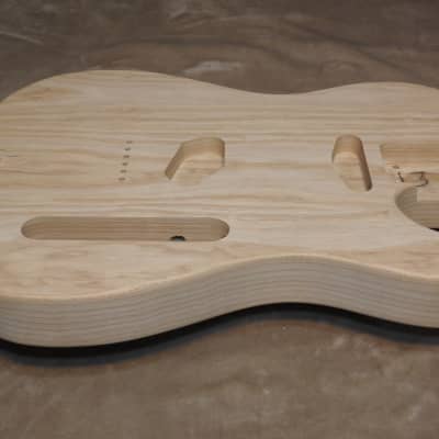 Unfinished 3 Piece Swamp Ash Telecaster body Standard Routes 5lbs 8.1oz! image 7