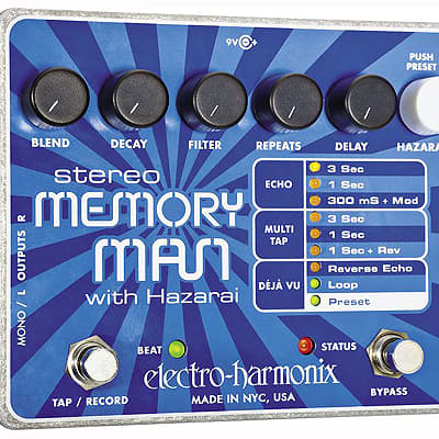 Electro-Harmonix Stereo Memory Man With Hazarai