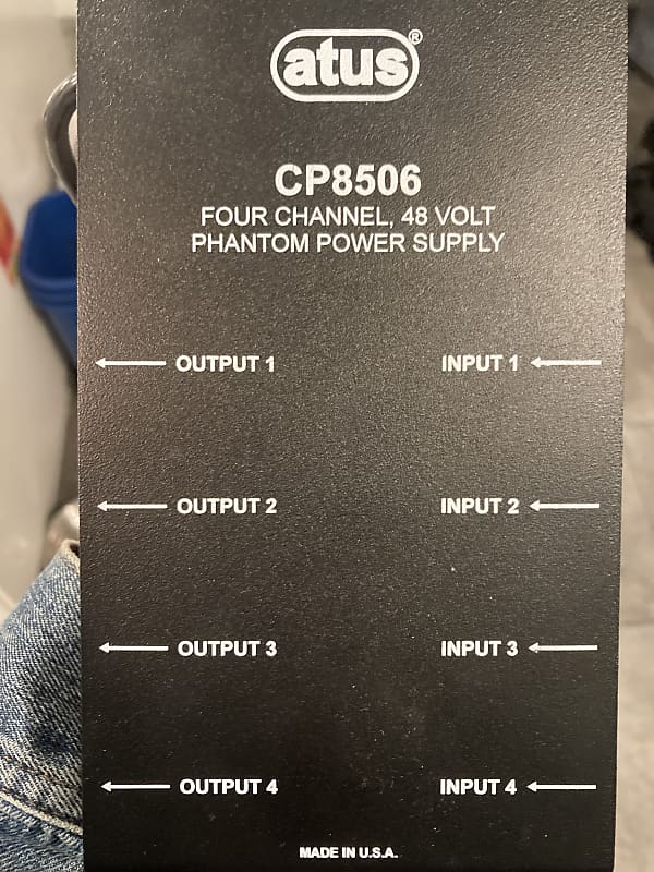 ATUS CP8506 Four Channel 48 volt Phantom Power Supply Reverb