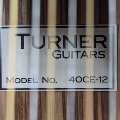 Turner 40CE 12-String Dreadnought Electro Acoustic Guitar image 11
