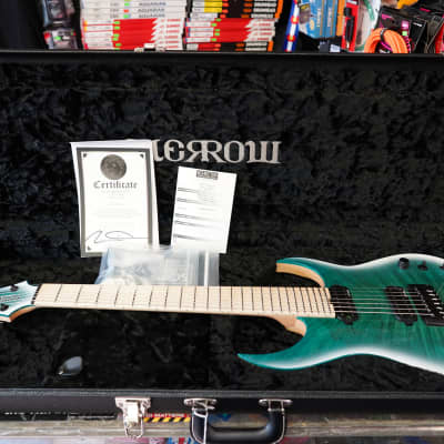Schecter USA CUSTOM SHOP KM-7 Stage Keith Merrow - Pacific Snow 7-String(Autographed) w/ Case (2023) image 4