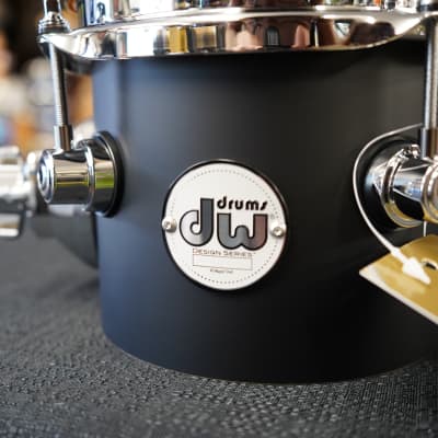 DW Design Series 6" Pure Maple Shell Tom - Black Satin Finish | 5x6" image 6