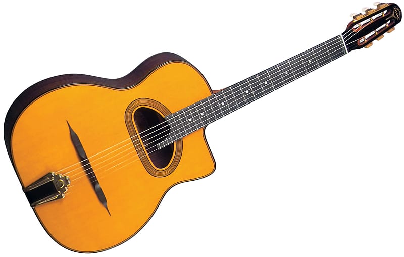 Gitane D-500 Solid Sitka Spruce Top, D Hole Maccaferri-Style Professional Gypsy Jazz Guitar image 1