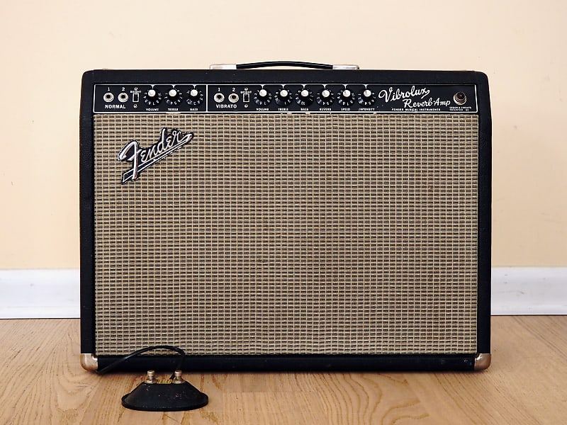 1965 Fender Vibrolux Reverb Blackface Vintage 2x10 Tube Amp AA864 w/ Oxford  10L5 Speakers