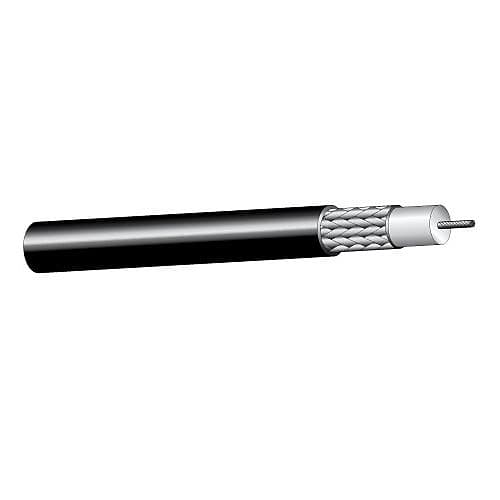 West Penn 810-WEST-PENN-500 500' RG8 12AWG Shielded Coaxial Cable, Black image 1
